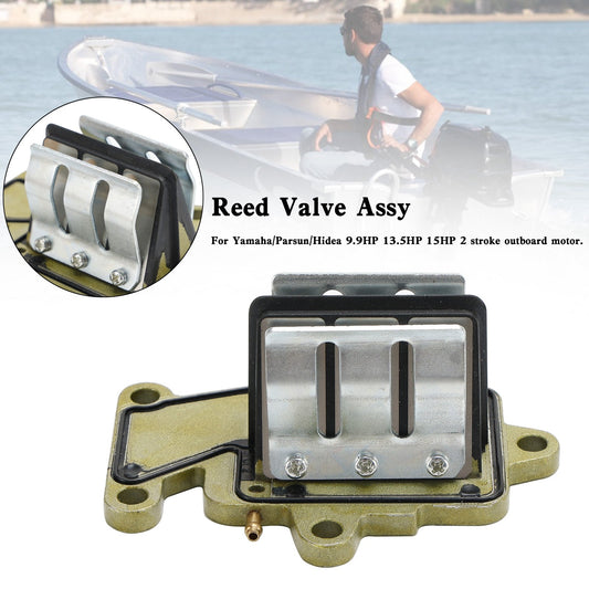 63V-13610-00 Conjunto de válvula de láminas 63W-13610 para motores fueraborda Yamaha de 2 tiempos de 9,9 HP y 15 HP