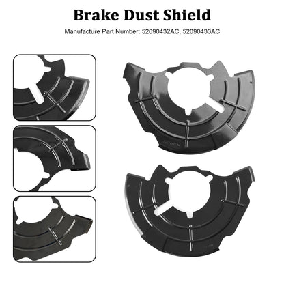 2006-2010 Jeep Commander Right+Left Front Brake Dust Shield 52090432AC 52090433AC