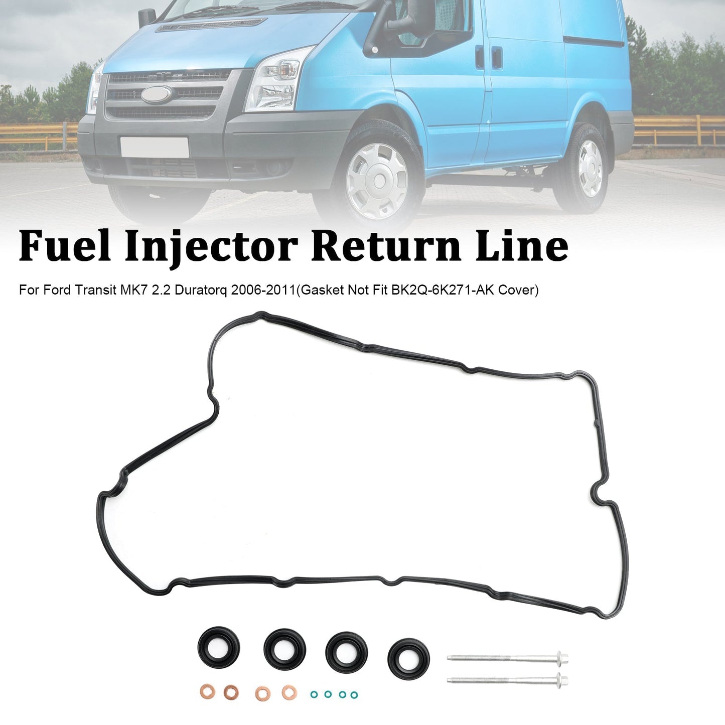 2006-On Peugeot Boxer Citroen Jumper Relay Fiat Ducato 2.2 Injector Seals Bolts Rocker Cover Gasket 1372490