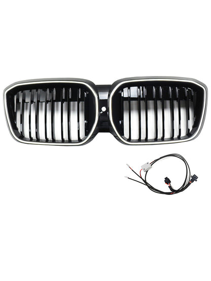 2022-2024 Double Slat Black Front Kidney Grill Grille Fit BMW IX3 G08 LCI