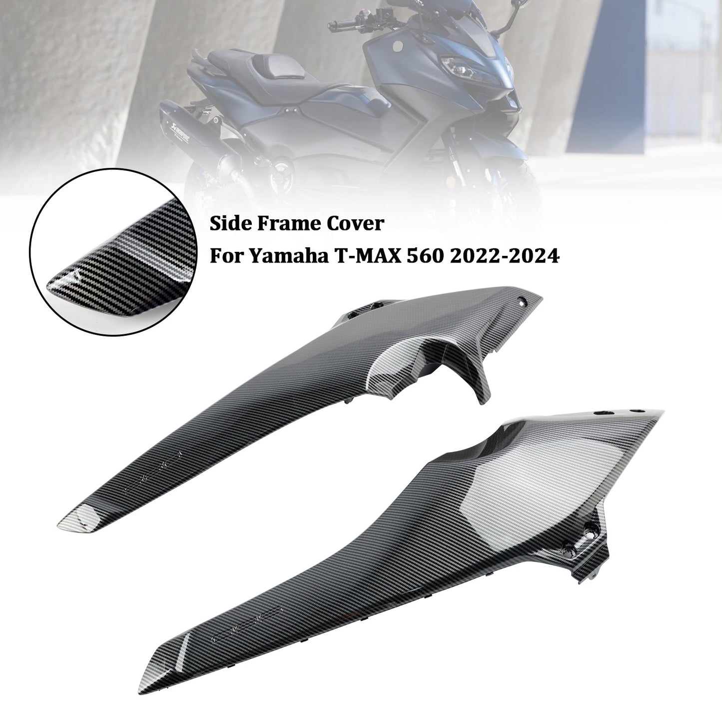 Paneles laterales y cubiertas de carenado de carbono para Yamaha T-MAX 560 2022-2024