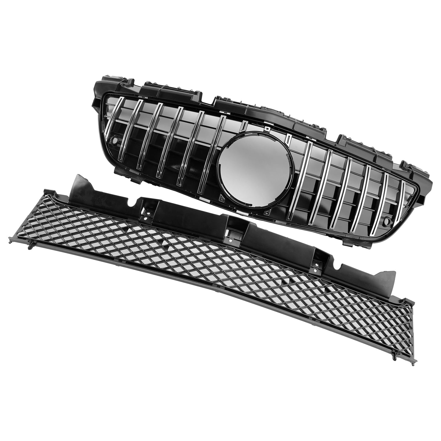 2011-2016 Mercedes-Benz SLK-Class R172 SLK55 Chrome Front Upper Lower Grille A1728880160