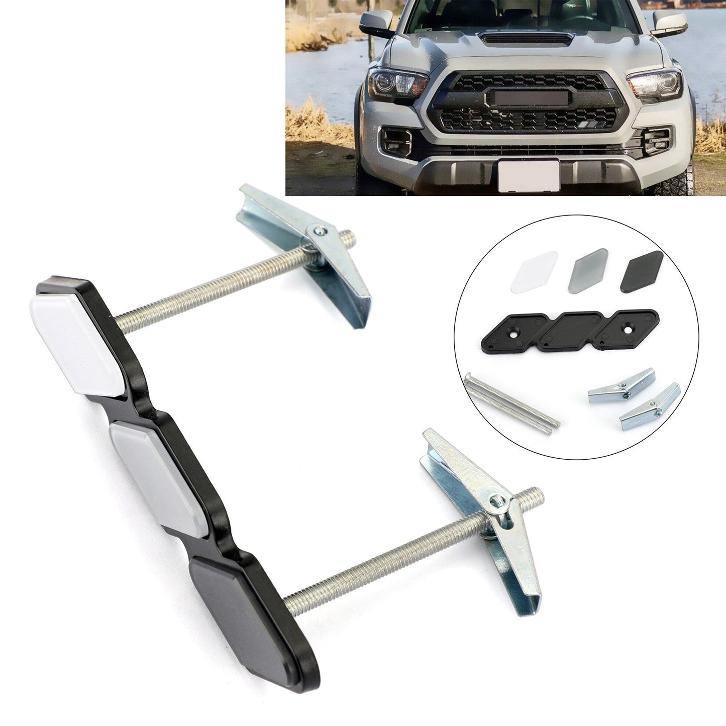 Emblème de calandre tricolore 3 pour Toyota Tacoma 4Runner Tundra Rav4 Highlander