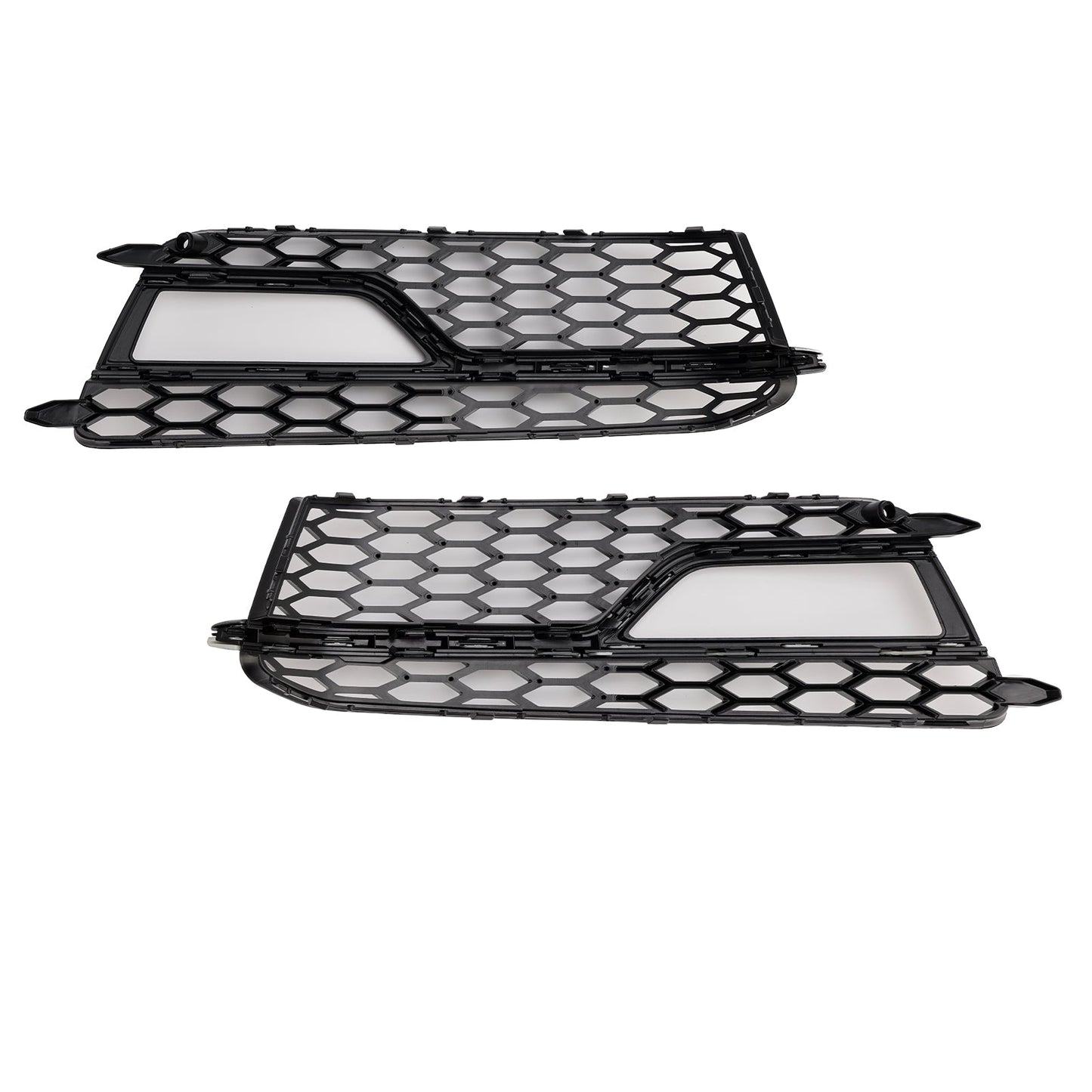 2013-2016 Audi A5 Sline / S5 2PCS Front Fog Lamp Black Grill Honeycomb Replacement Grille