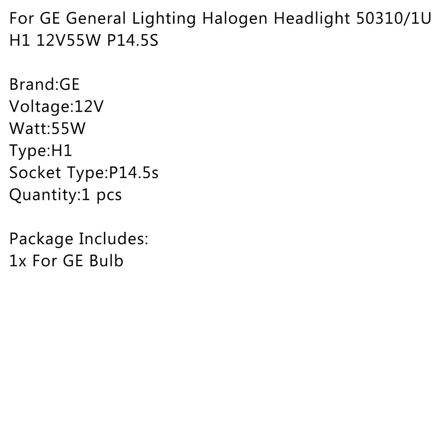 Pour phare halogène GE General Lighting 58520U H7 12V55W PX26D