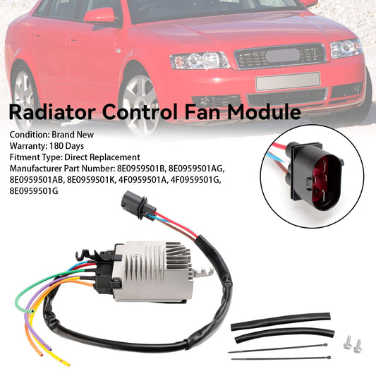 Módulo de control del ventilador del radiador Audi A4 8E2 8E5 B6 8E0959501AB 8E0959501AG