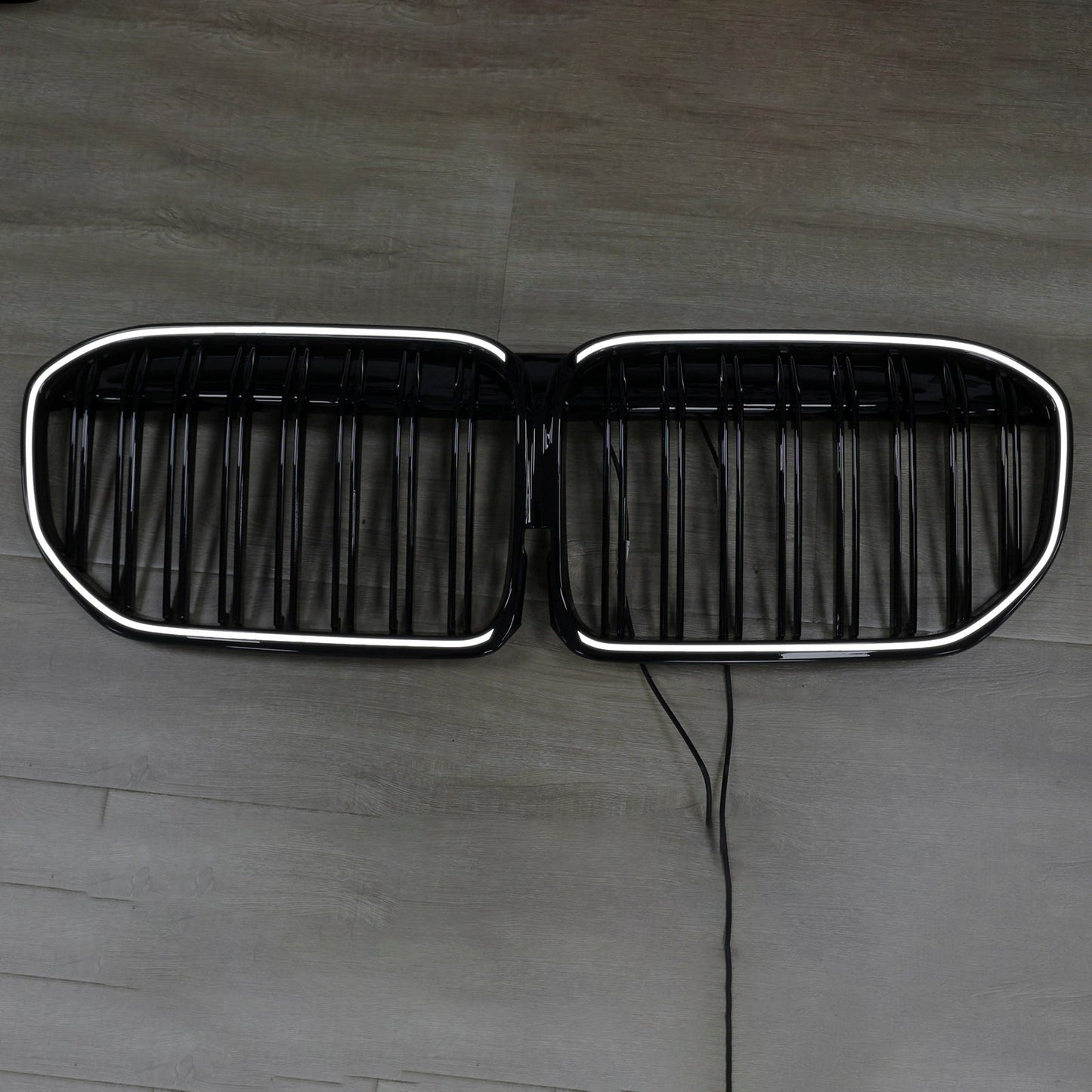 Double Slat Gloss Black Front Grill Grille Fit BMW 7 Series G11 G12 2019-2022