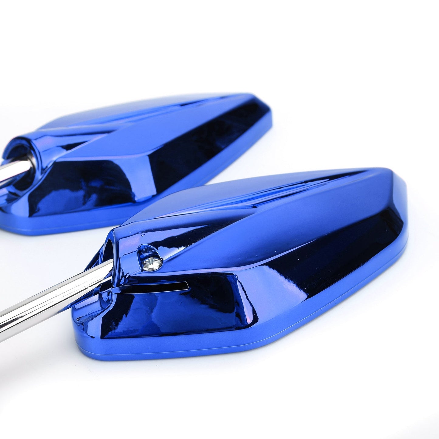 Rétroviseurs universels bleus à filetage de 10 mm pour moto/vélo/scooter, paire - CW