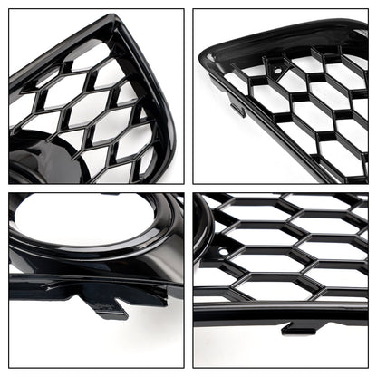 2009-2013 Audi A3 8P Standard Version Honeycomb Bumper Front Fog Light Grill Grille Cover