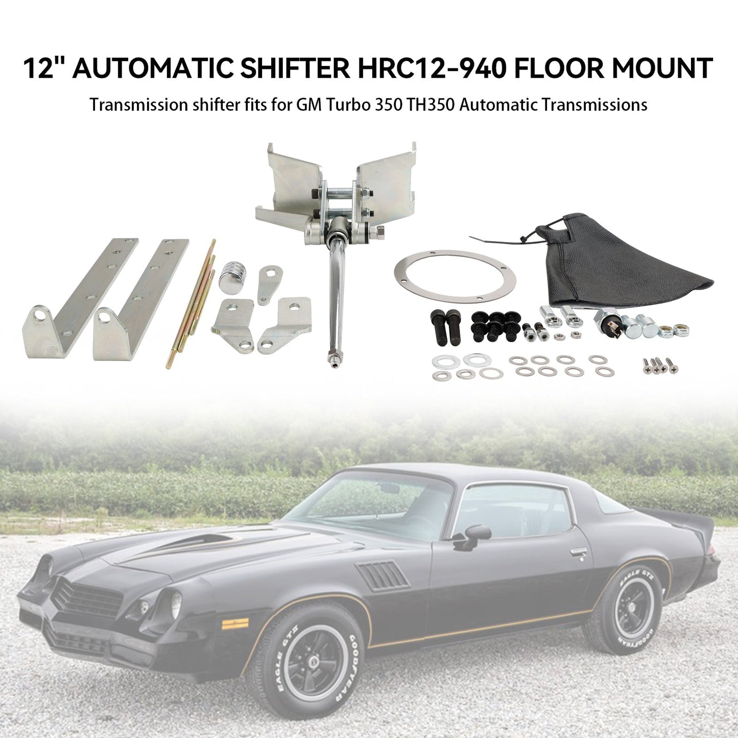 GM Turbo 350 TH350 12" Automatic Shifter HRC12-940 Floor Mount