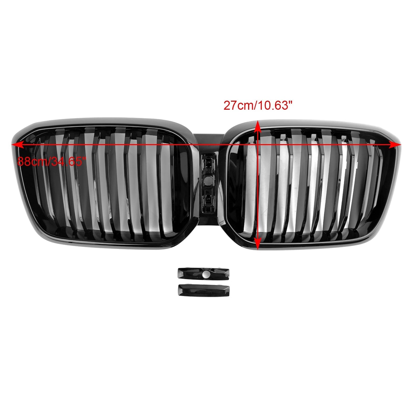 2022-2023 BMW X3 G01 X4 G02 xDrive30i/xDrive20d/xDrive30d/xDrive30e/M40i Front Kidney Grill Gloss Black Grille