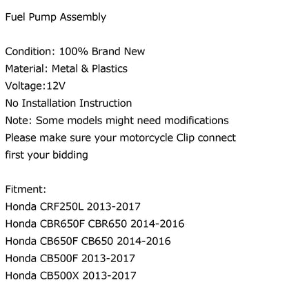Fuel Pump Fits Honda CB500F CBR 500R 600R CRF250 NC750 CRF1000 Africa Twin Assosary