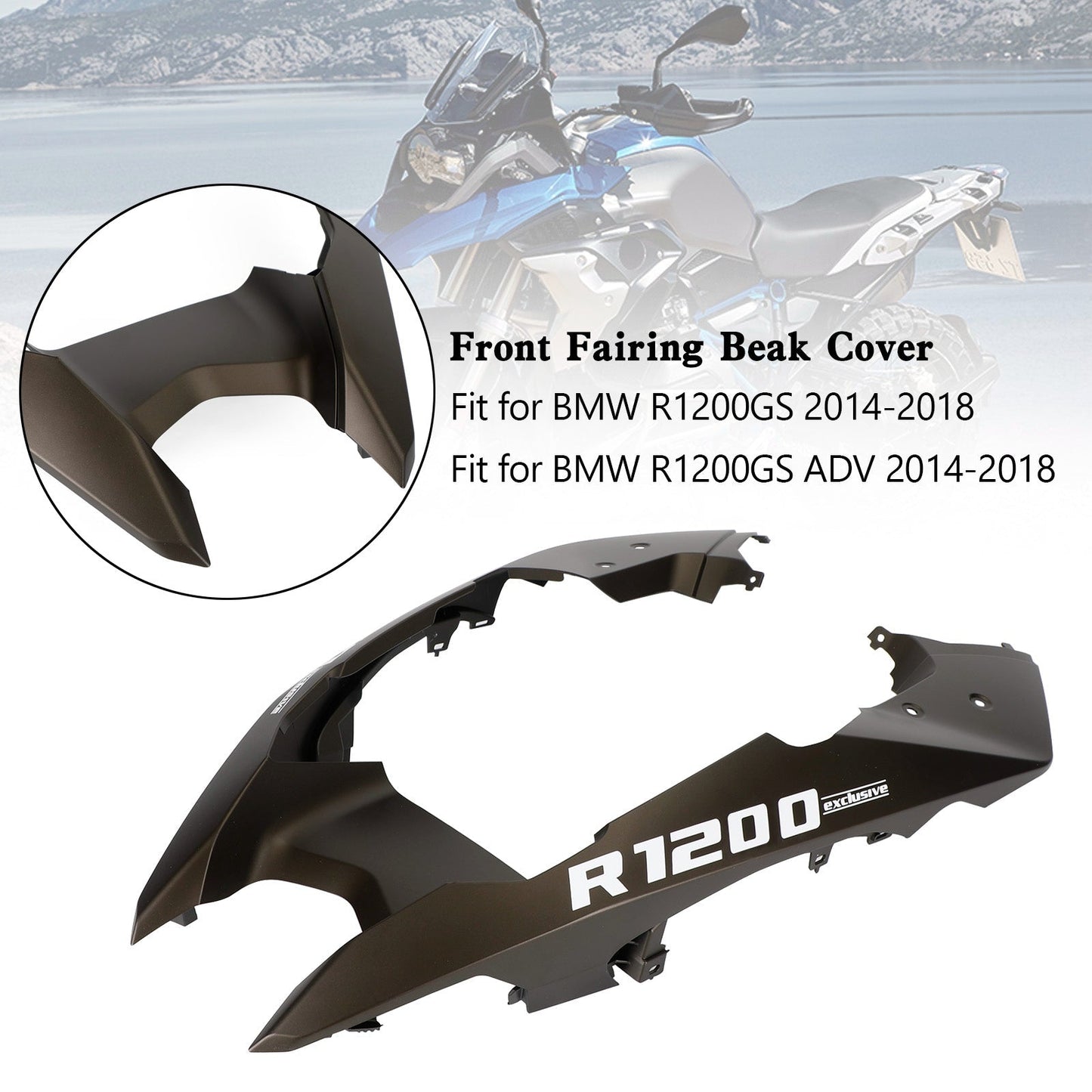 Front Nose Fairing Beak Fender Cover For For BMW R1200GS / ADV 2014-2018