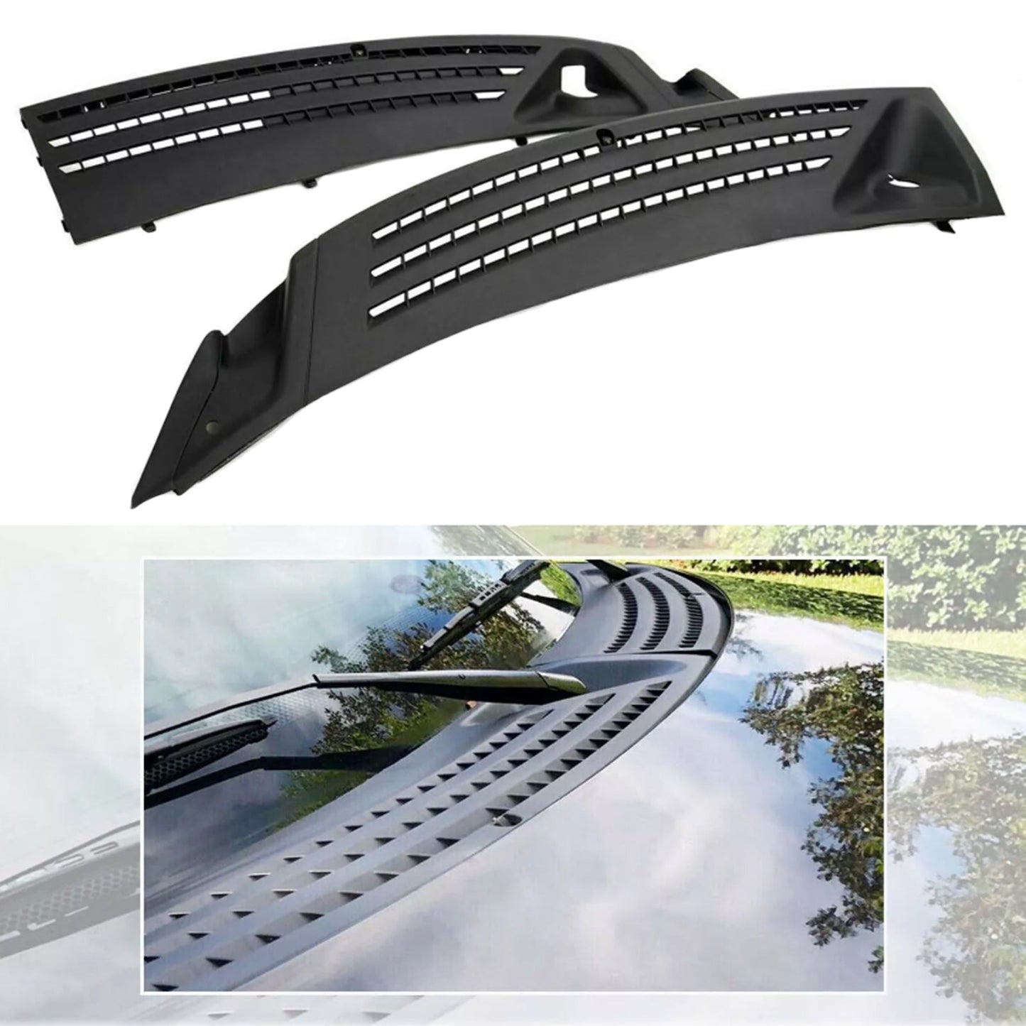 Grille de pare-brise pour essuie-glace Lincoln Mark LT 2006-2008, côté droit et gauche, 4L3Z-15022A69-AA, 4L3Z-15022A68-BA