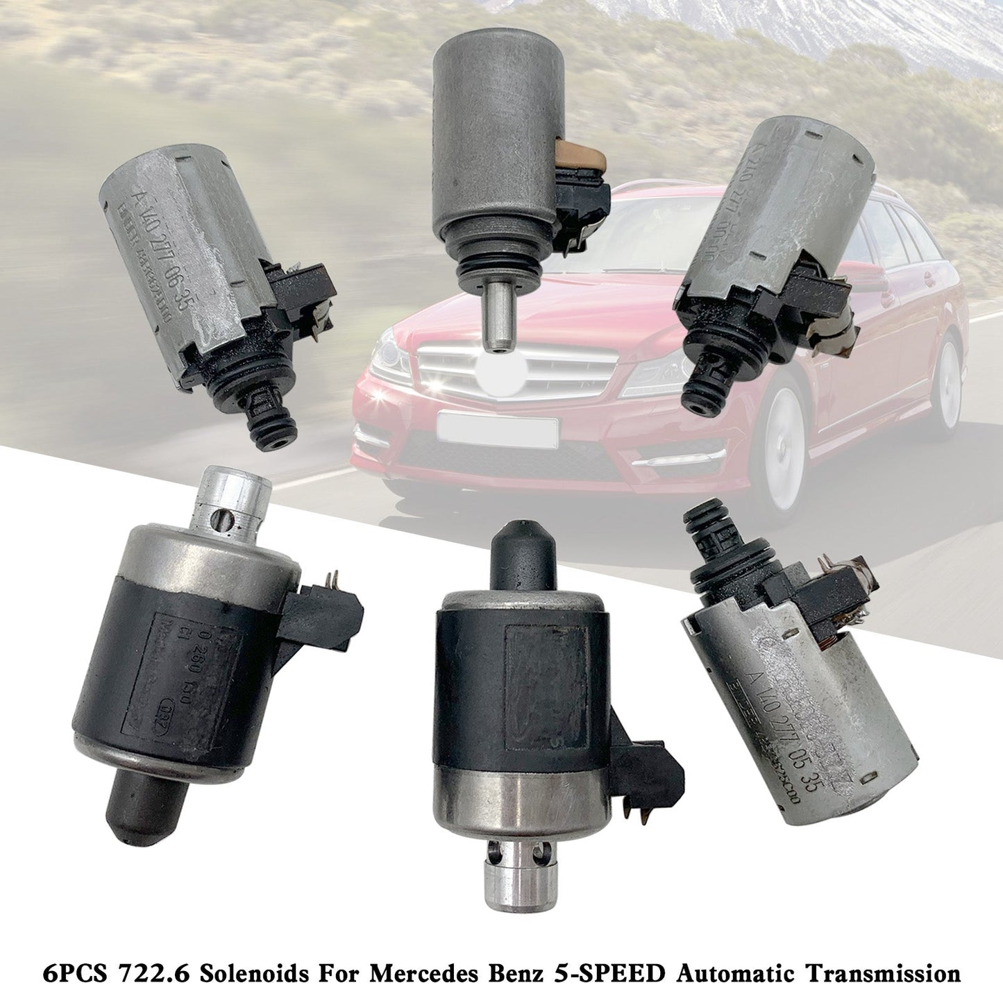 Lot de 6 solénoïdes 722.6 pour transmission automatique Mercedes Benz à 5 vitesses, générique