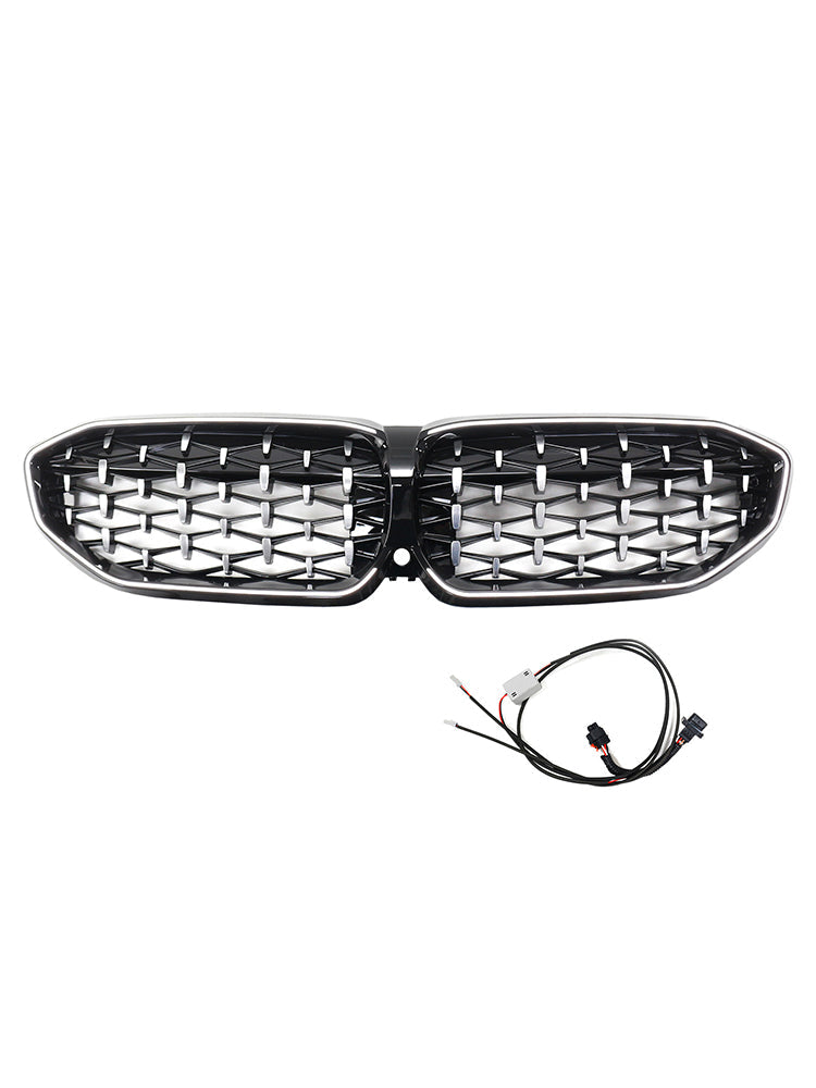 2019-2022 Chorme Diamond Kidney Grille Grill 51138072085 Fit BMW 3 Series G20