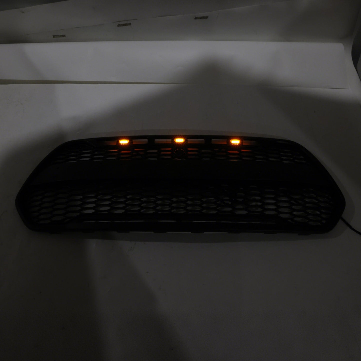 Ford Transit 150 250 350 350H 2015-2019 Front Raptor Grille Black Front Bumper Honeycomb Grill With LED