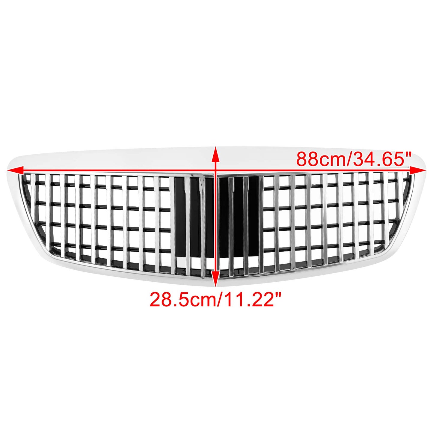 2007-2009 Mercedes Benz S-Class W221 S350 S450 S550 S63 AMG MayBach Style Grill Chrome Grille