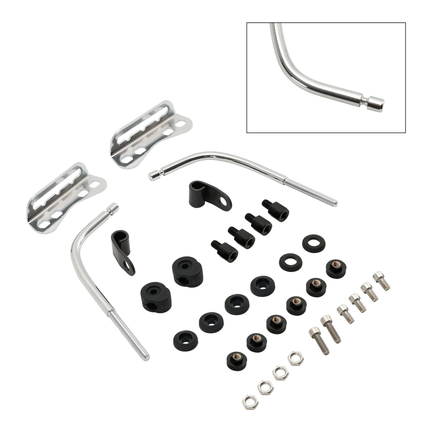 Support de montage de pare-brise universel pour phare de moto rétro Cafe Racer