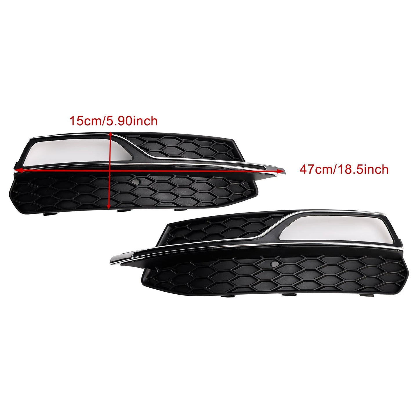 2013-2016 Front Lower Bumper Fog Light Cover Grille Fit AUDI A3 S-Line S3