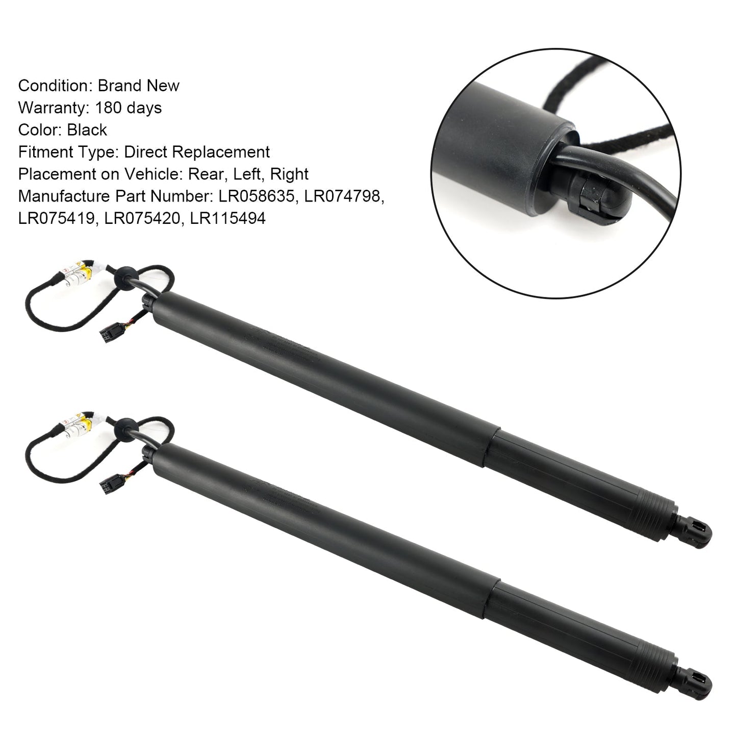2PCS Electric Tailgate Strut LR075420 LR058635 2015-2019 Land Rover Discovery Sport L550