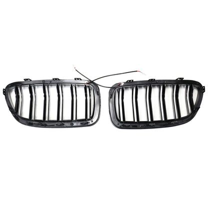 01.2009-10.2016 BMW 5 Series F10 Kidney Bumper Grille Grill Gloss Black 51137203649 51137203650