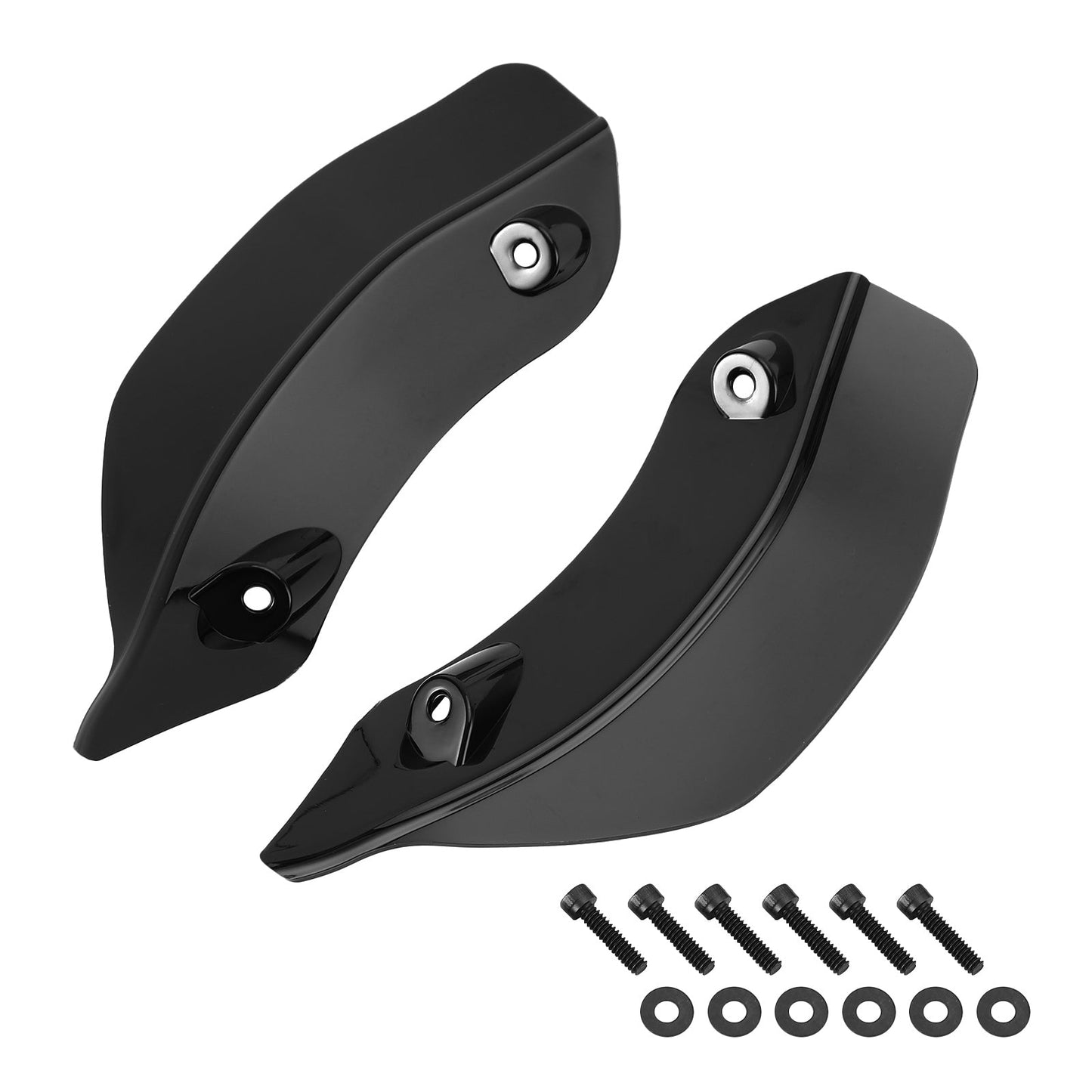 Fairing Windshield Side Wing Wind Deflector For Touring Road Glide 2015-2021 Black