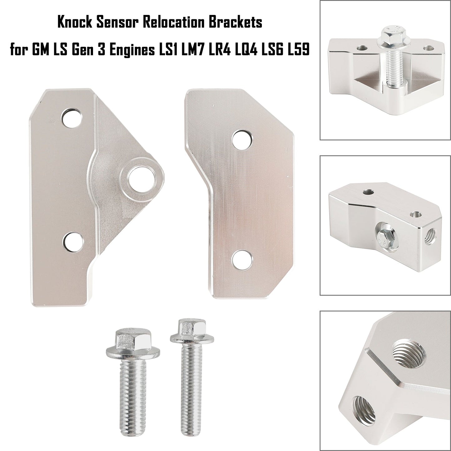 LS gen III harnesses and gen III knock sensors LS1/LM7/LR4/LQ4/LS6/L59/LQ9/LM4/L33 Knock Sensor Relocation Brackets