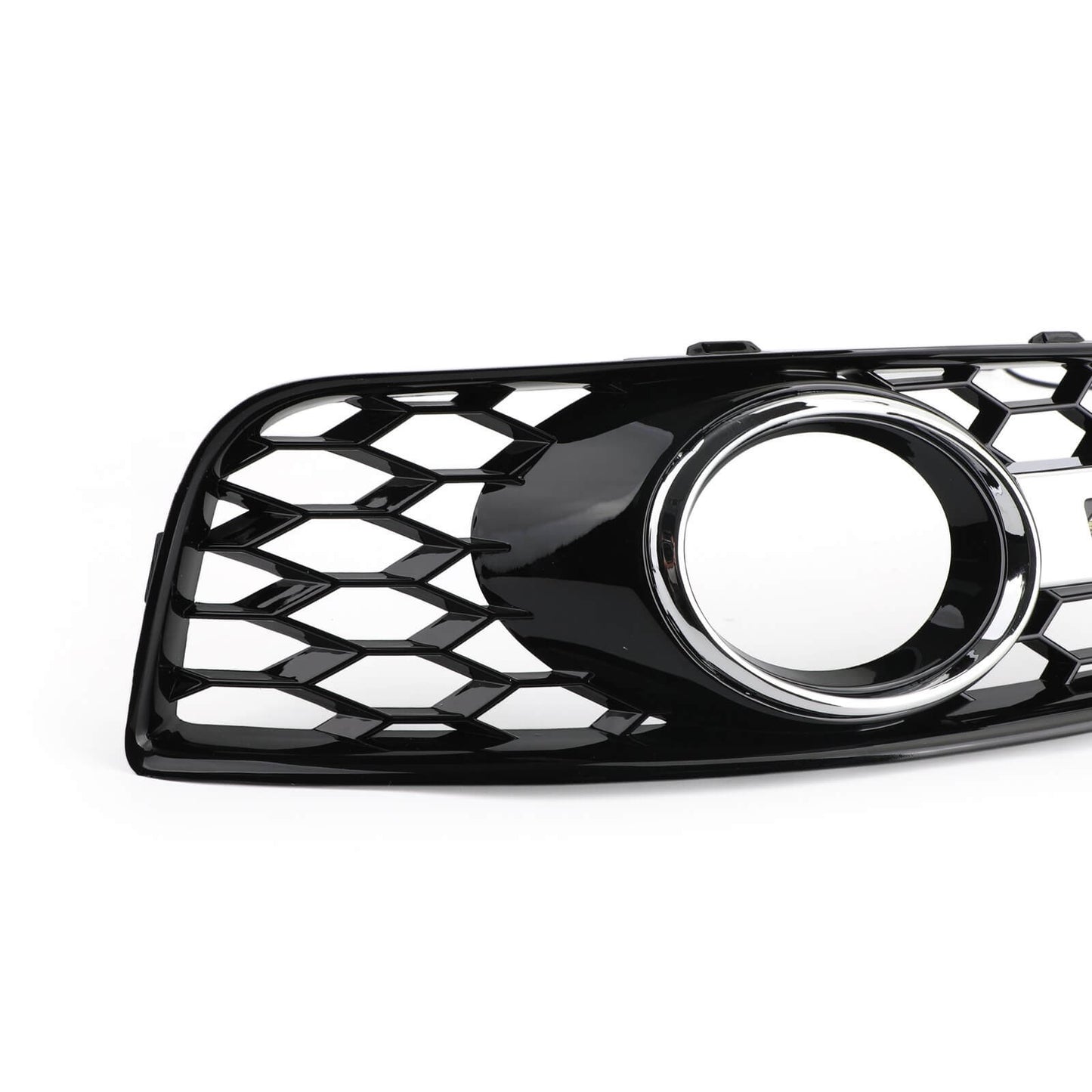 Audi 2008-2013 A3 8P0807682J 8P0807681AA Pair Black Chrome Front Fog Light Grill Lamp Trim