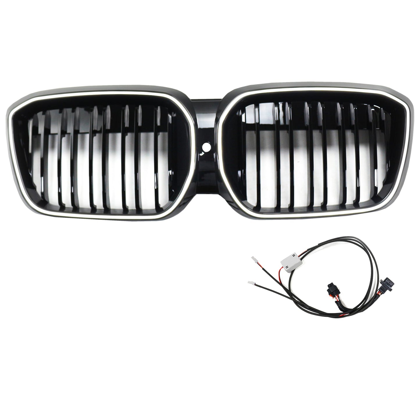 2022-2024 Double Slat Black Front Kidney Grill Grille Fit BMW IX3 G08 LCI