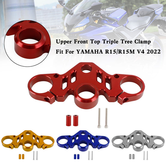 CNC Aluminum Upper Front Top Triple Tree Clamp For YAMAHA R15 V4 R15M 2022