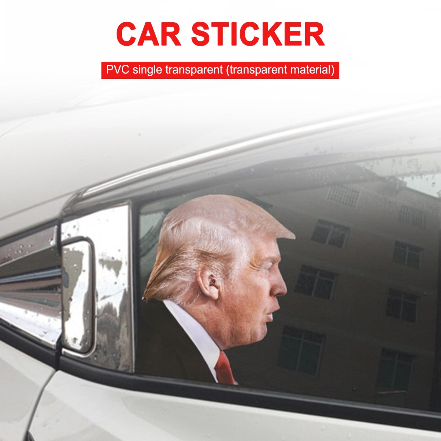 Calcomanía para ventana de coche, elección presidencial de Trump 2020, lado del pasajero, persona derecha