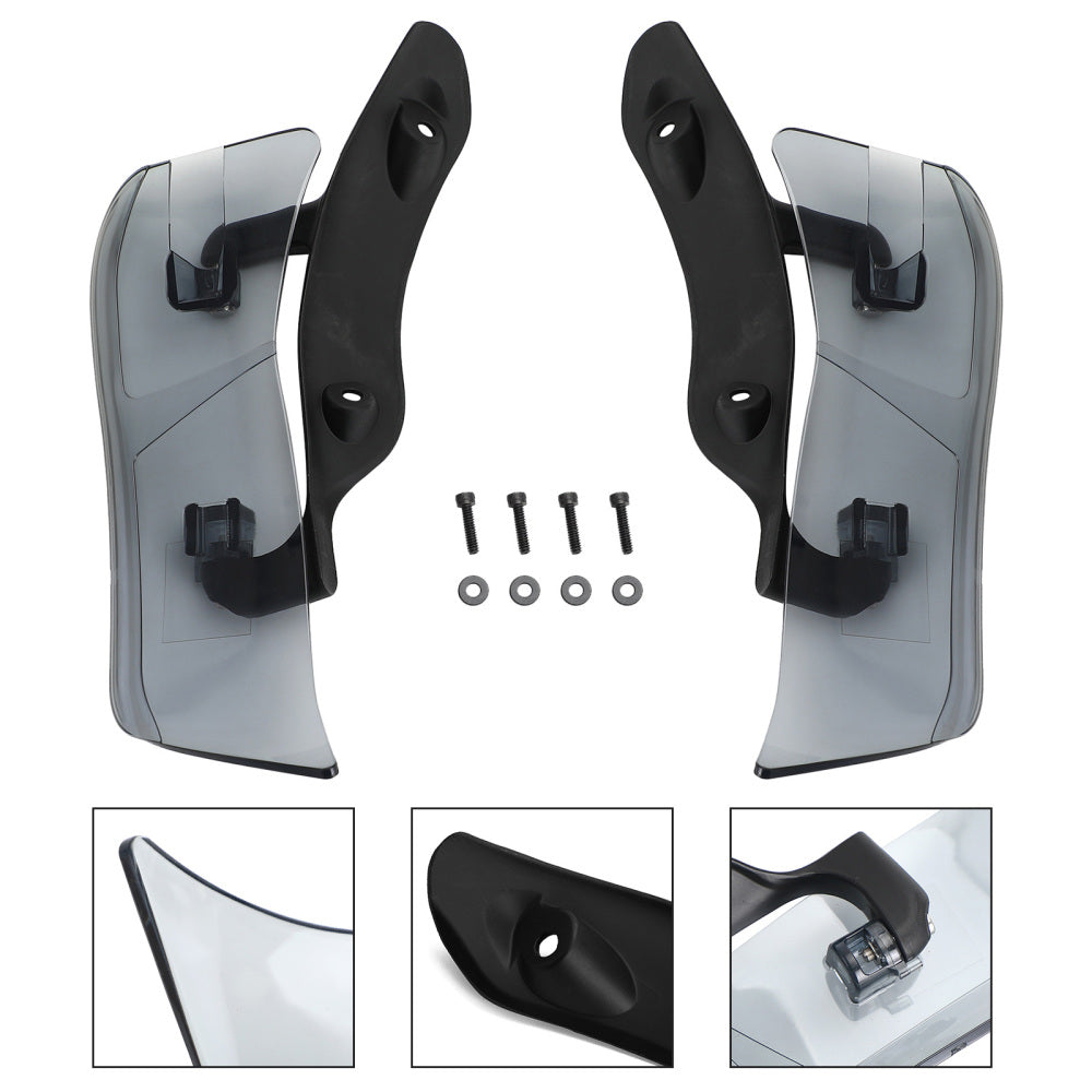2015-2016 Harley Road Glide CVO Ultra FLTRUSE Left & Right Adjustable Upper Fairing Side Wind Air Deflector
