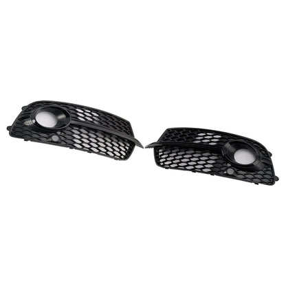 2013-2017 Front Bumper Fog Light Grill Grille Fit Audi Q5 S-Line SQ5 Black