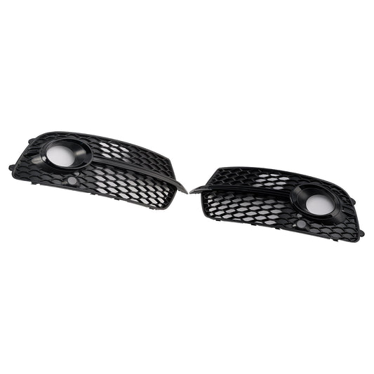 2013-2017 Front Bumper Fog Light Grill Grille Fit Audi Q5 S-Line SQ5 Black