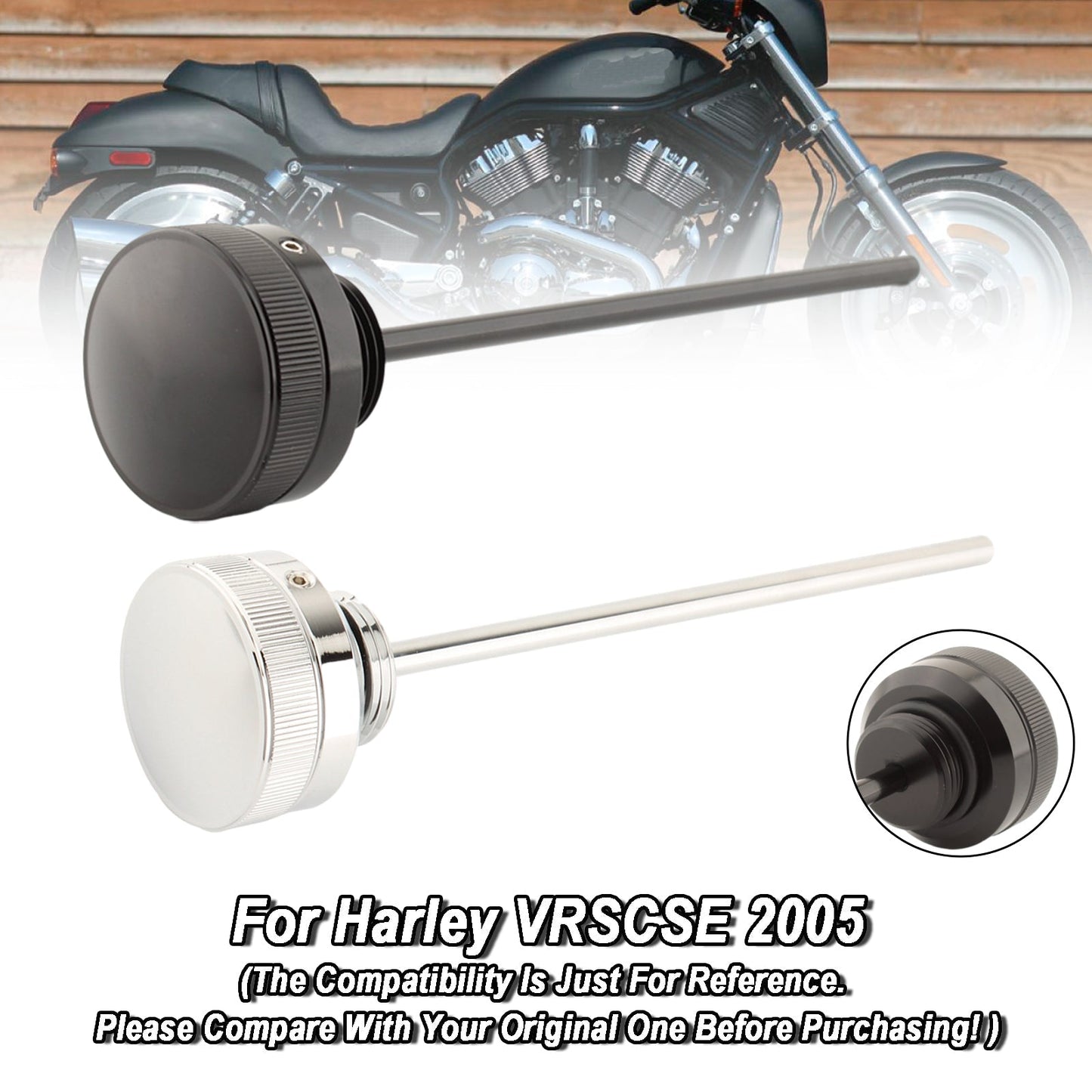 Bouchon de réservoir de jauge d'huile pour Harley VRsca Vrscb Vrscd Vrscse Vrscaw