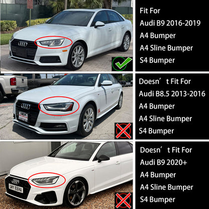 Audi A4 / A4 S-Line / S4 B9 2016 2017 2018 2019 RS4 Style Front Bumper Grill Gloss Black Honeycomb Grill