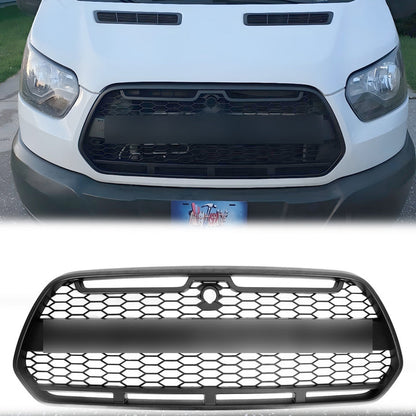 2015-2019 Ford Transit Mk8 Front Bumper Grille Raptor Style Black Grill w/LED
