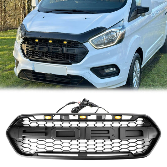 2018-2023 Ford Transit Custom Matte Black Front Honeycomb Grille Raptor Grille