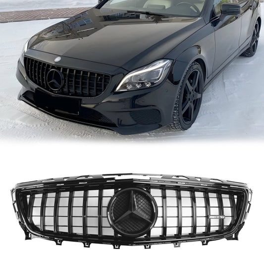 2011-2014 Mercedes Benz CLS-Class W218 C218 X218 AMG Style Front Bumper Grille Black Replacement Grill