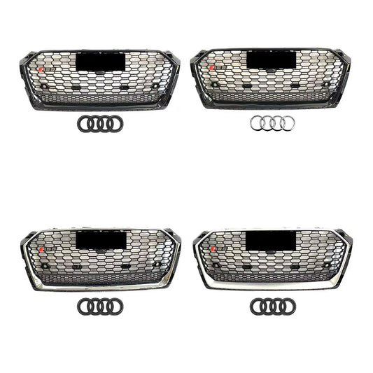 2017-2019 Audi A5 S5 F5 To RS5 Style Bumper Grill Upper Grille With Quattro