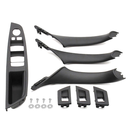 BMW F10 7Pcs Left & Right Black Interior Door Handle Panel Cover Trim Set