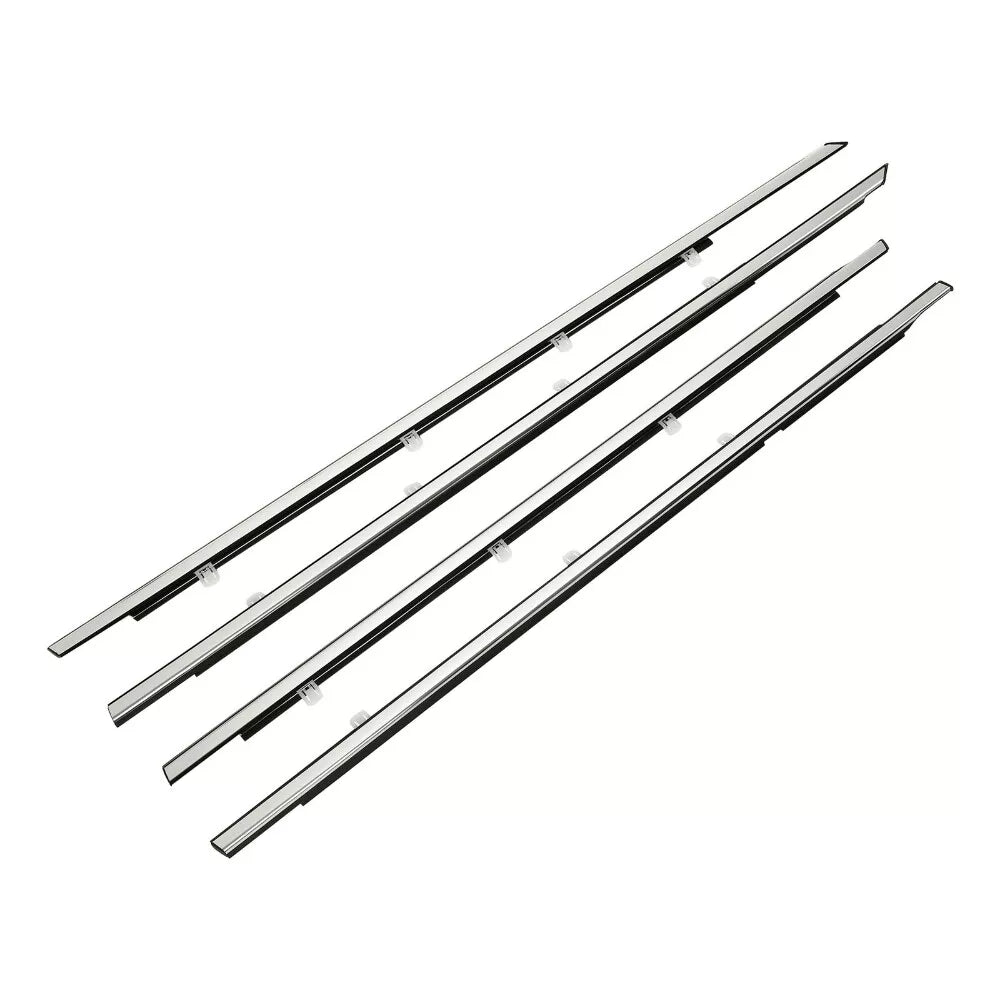 2008-2012 Honda Accord Weatherstrip Window 4PCS Moulding Trim Seal Belt Chrome 72410-TAO-A01