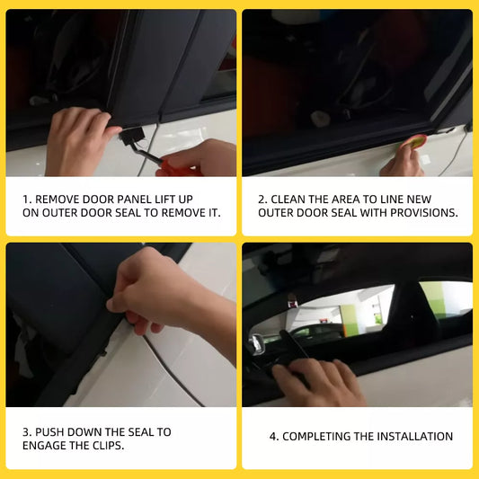 2008-2013 Honda Fit Jazz 4pcs Door Belt Weatherstrip Molding Seal