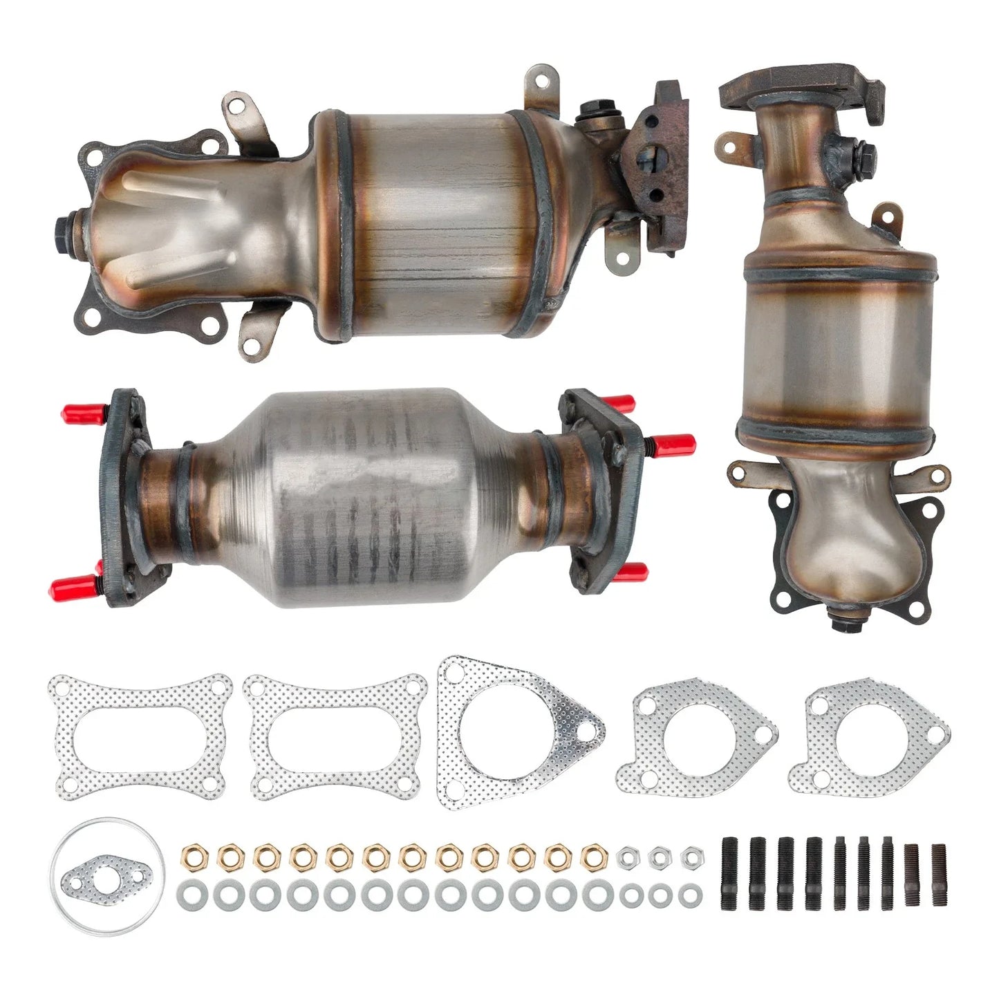 2009-2015 Honda Pilot 45131 Left & Right & Rear Catalytic Converters Set
