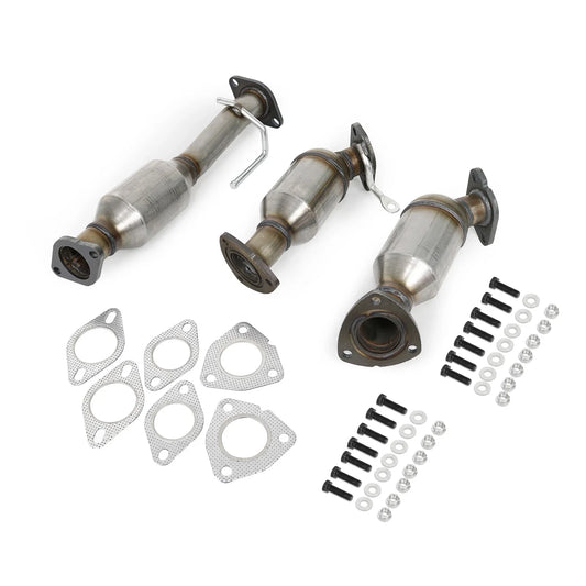 Convertisseurs catalytiques avant et arrière 3 pièces pour Saturn Outlook 3.6L 2007-2010 16547, 16548, 16574