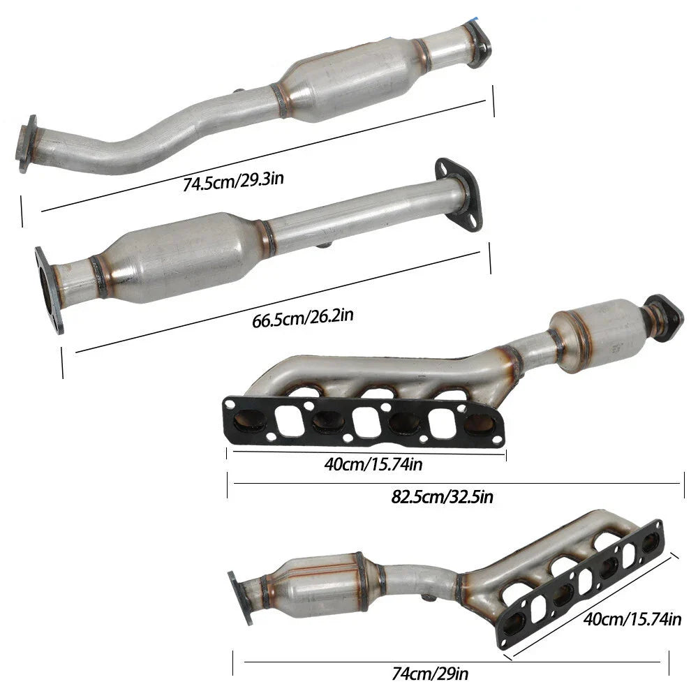 Nissan Titan 5.6L 2004-2015 4pcs Front & Rear Manifold Catalytic Converters 16478 16479 16488 16489