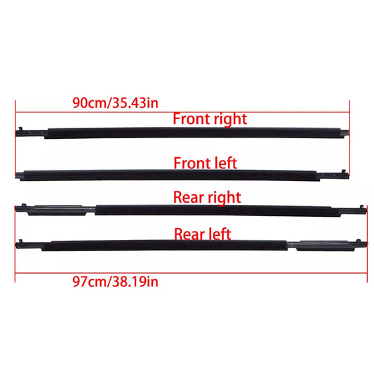 2009-2012 Toyota RAV4 4PCS Door Auto Window Trim Moulding Belt Weatherstrip 75730-0R020