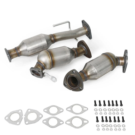 2007-2017 GMC Acadia 3.6L Front & Rear 3PCS Catalytic Converters 16547 16548 16574