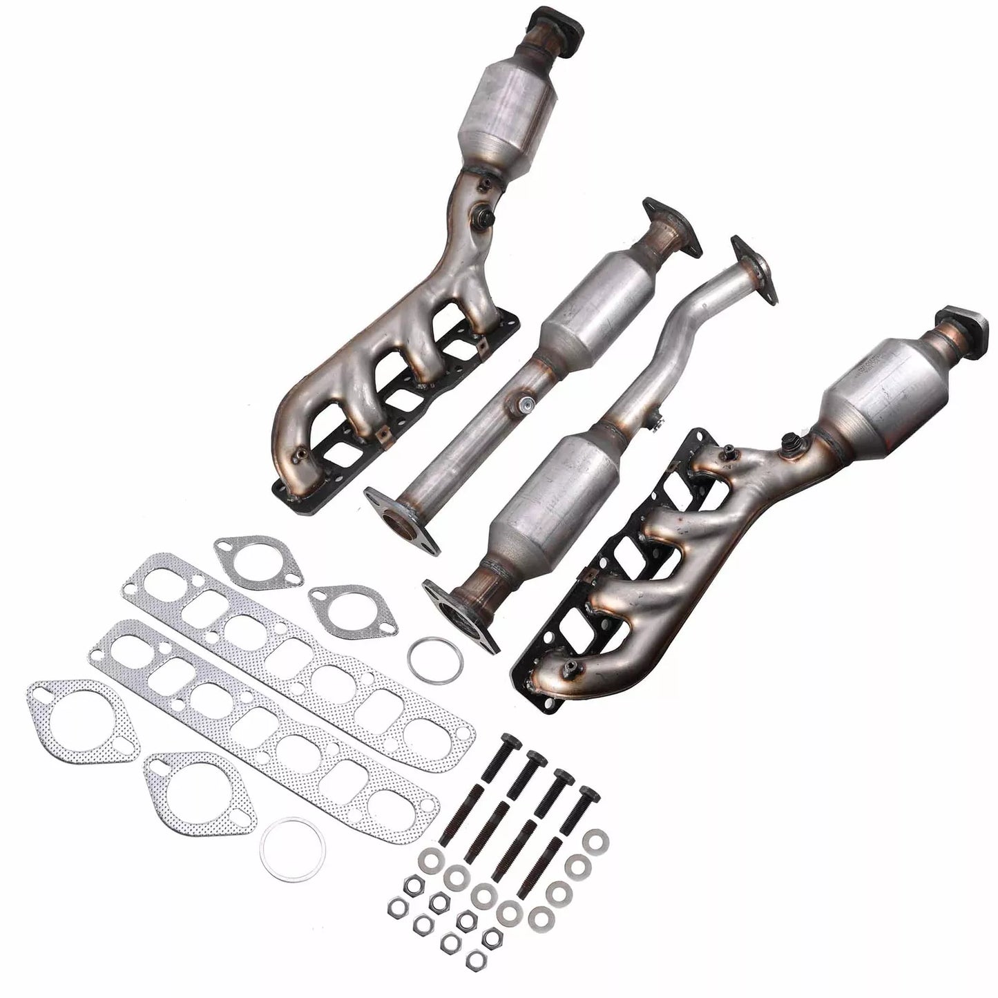 2008-2012 Nissan Pathfinder 5.6L 4 SET Front & Rear Manifold Catalytic Converters 16478 16479 16489 16488
